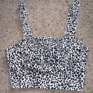 Cheetah print crop top